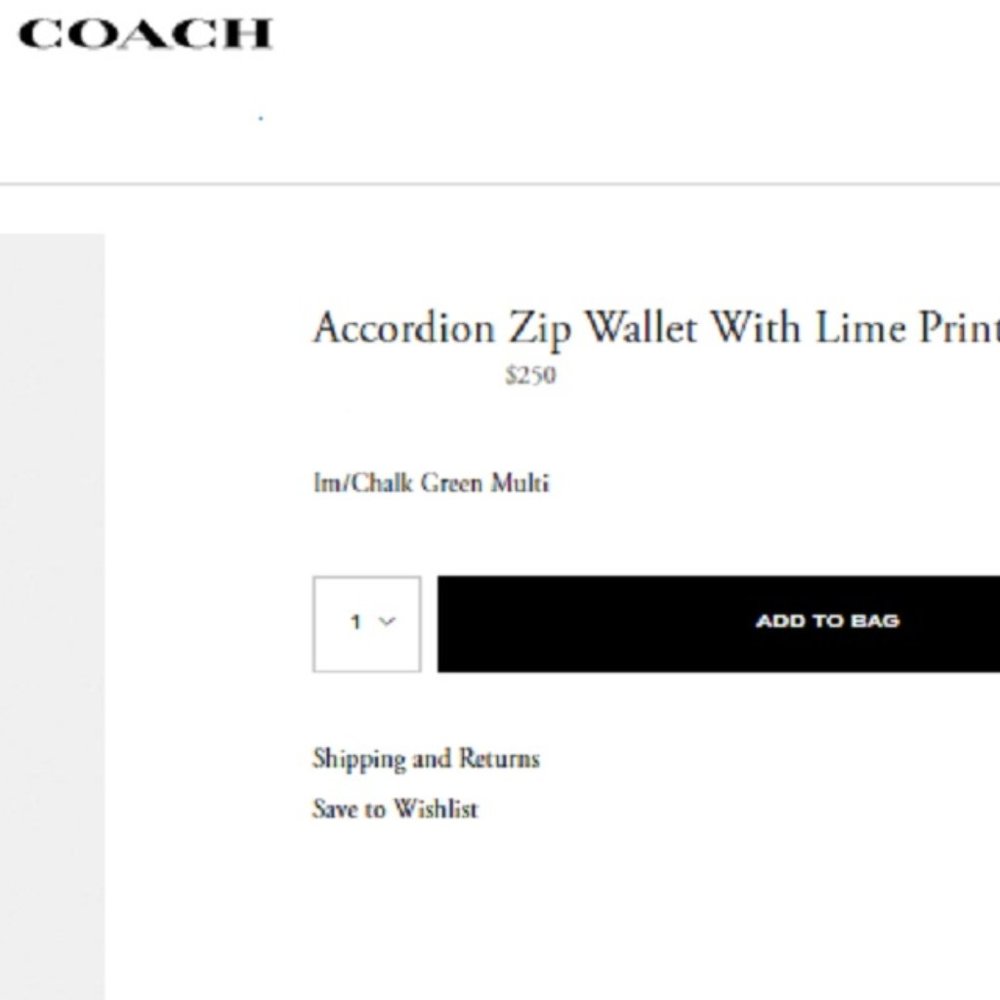 $128 *NEW* COACH Accordion Zip Wallet… - Picture 2 of 16